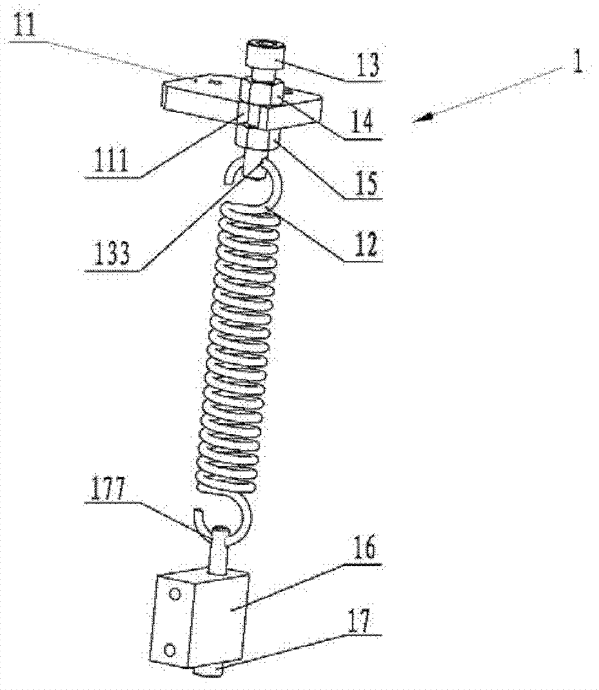 Gravity balancing device on Z-direction working platform and cutting machine