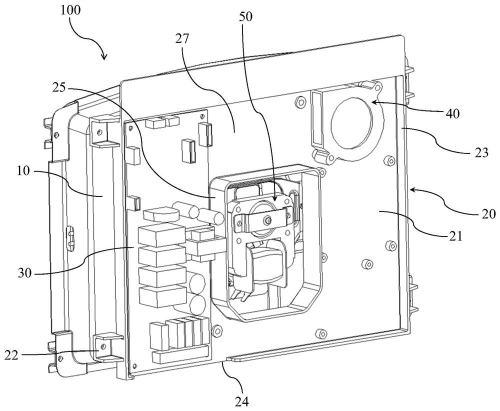 Heat dissipation structure of pcb circuit board and cooking utensil with same