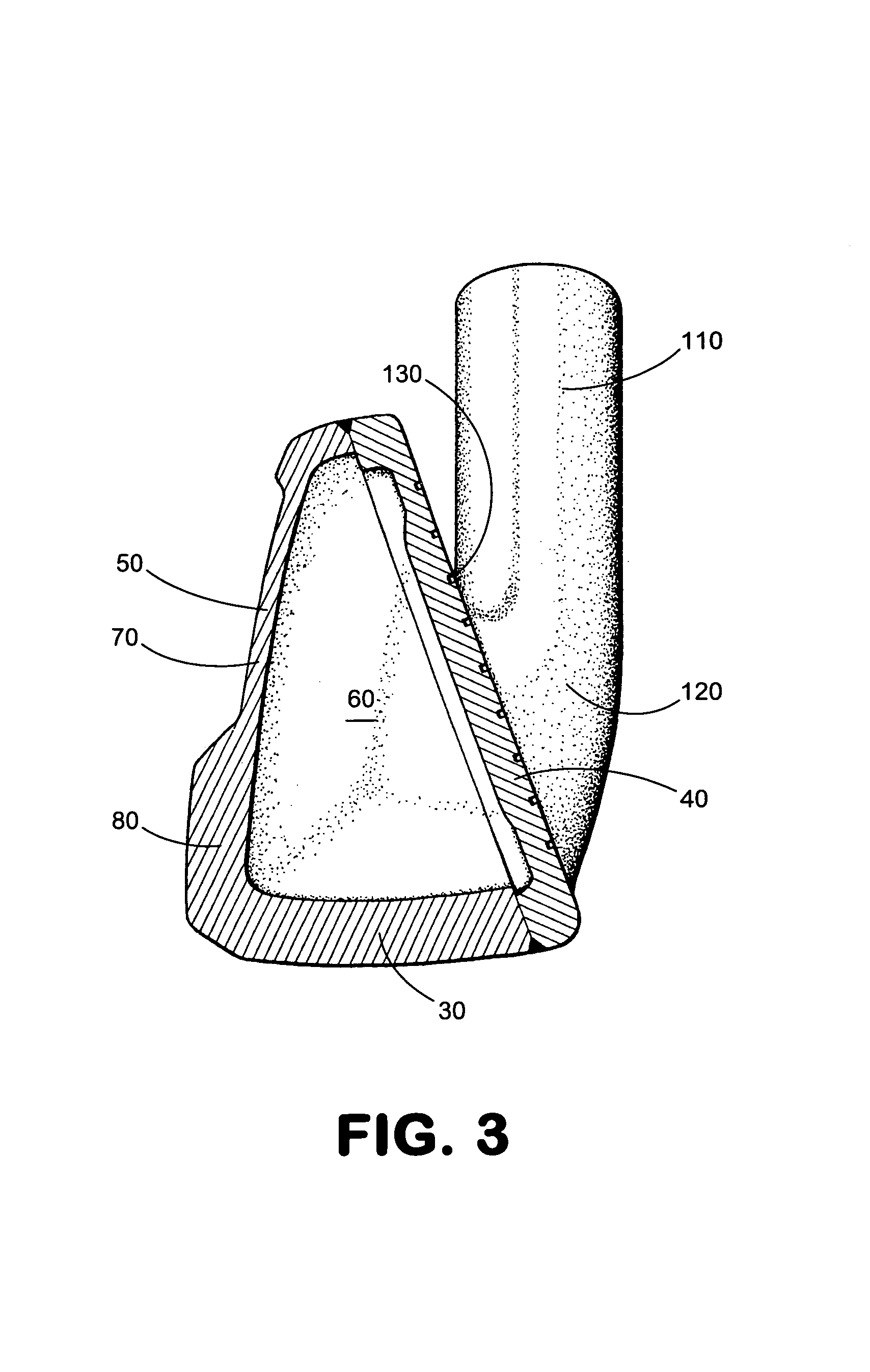 Utility iron golf club with weighting element