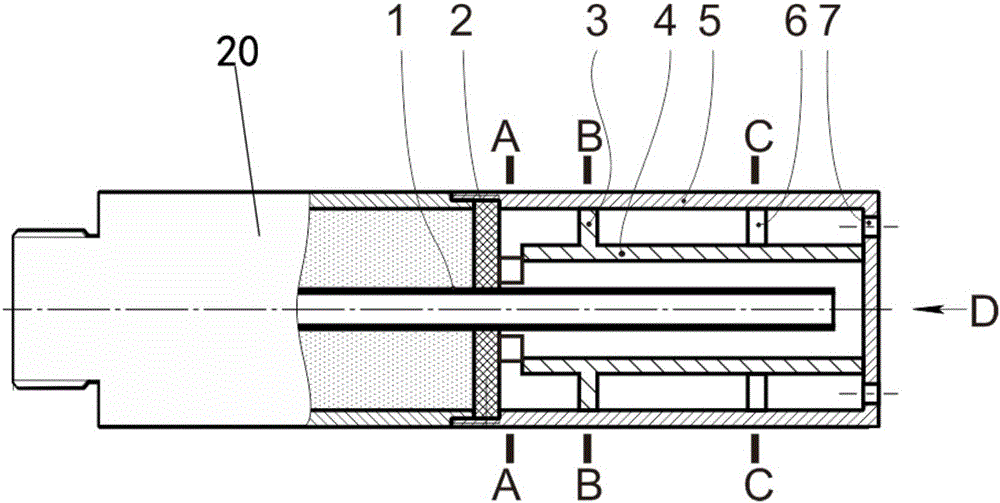 Atomizer with mixed flue gas function