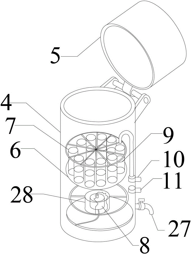 A cuttings automatic washing machine