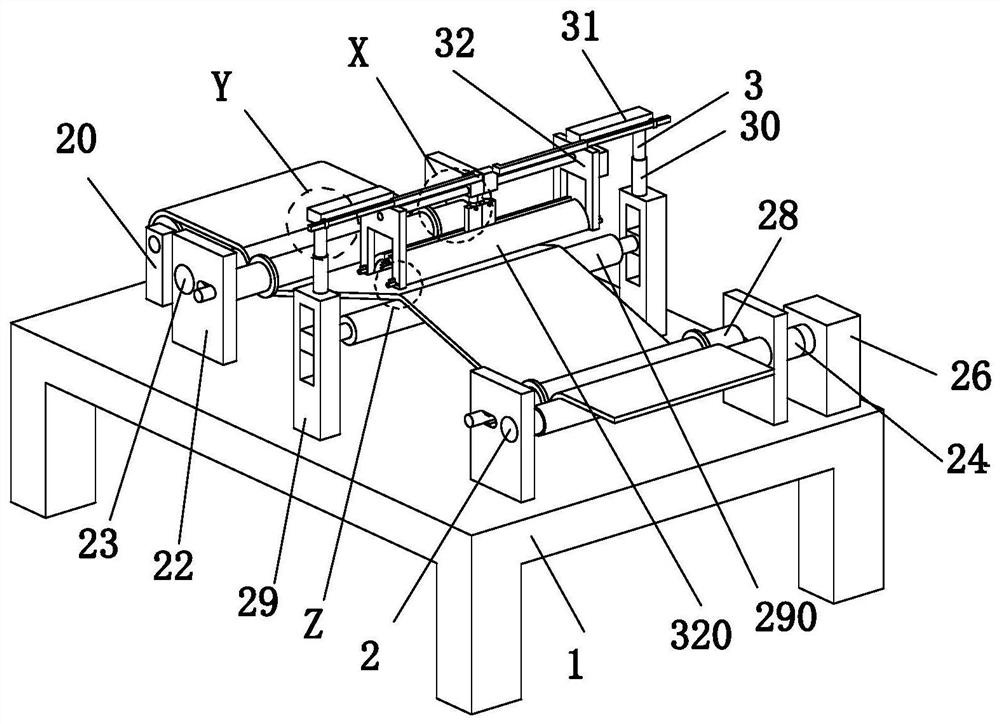 A filter cloth production and cutting equipment