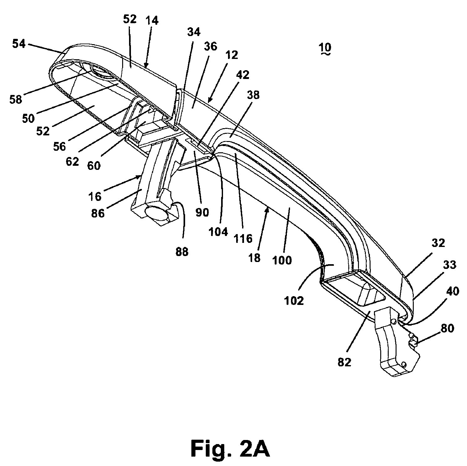 Vehicular door handle included secondary latch