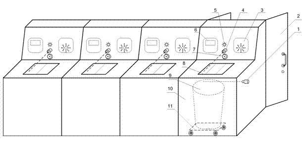 Garbage dropping box and class-based dropping method of garbage