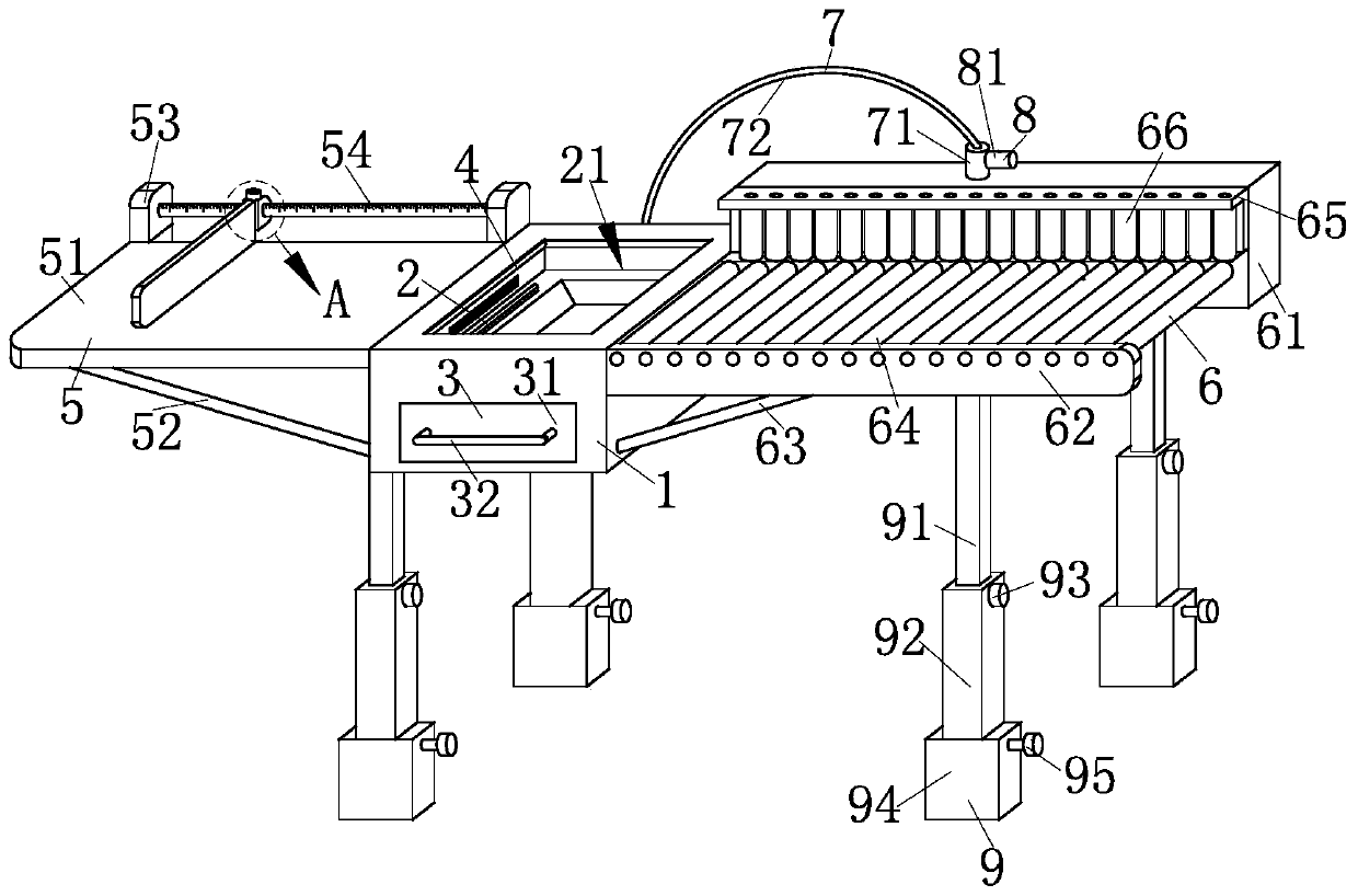 Cutting machine supporting device capable of collecting chips