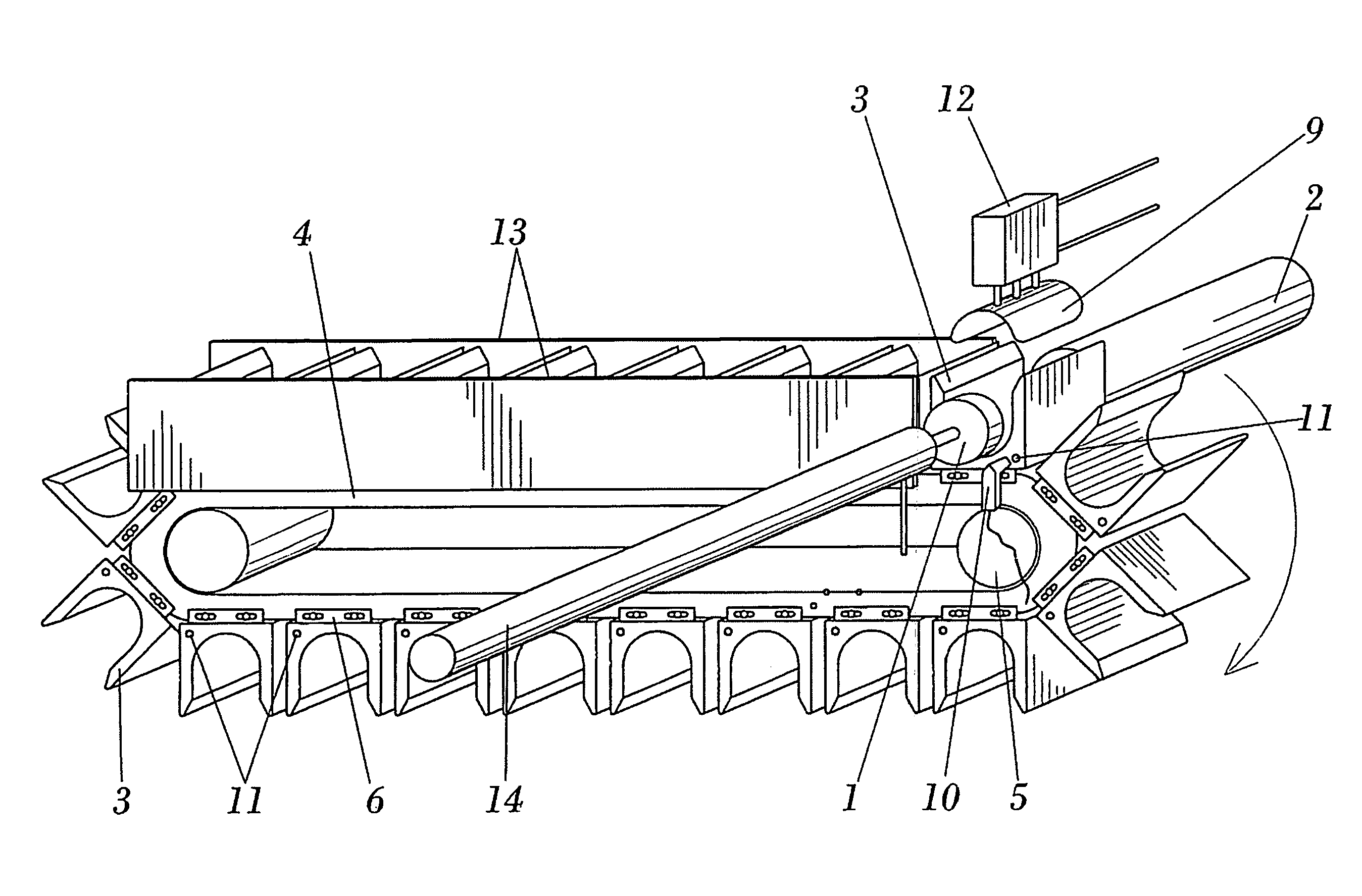 Feeder for meat pieces made of entire muscles for a piston stuffing machine