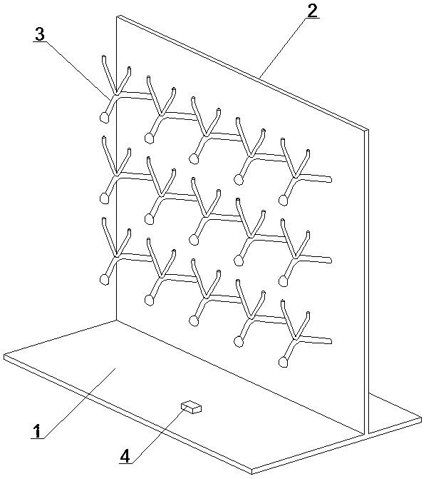 Hanger for spraying of ferromagnetic metal part of automobile