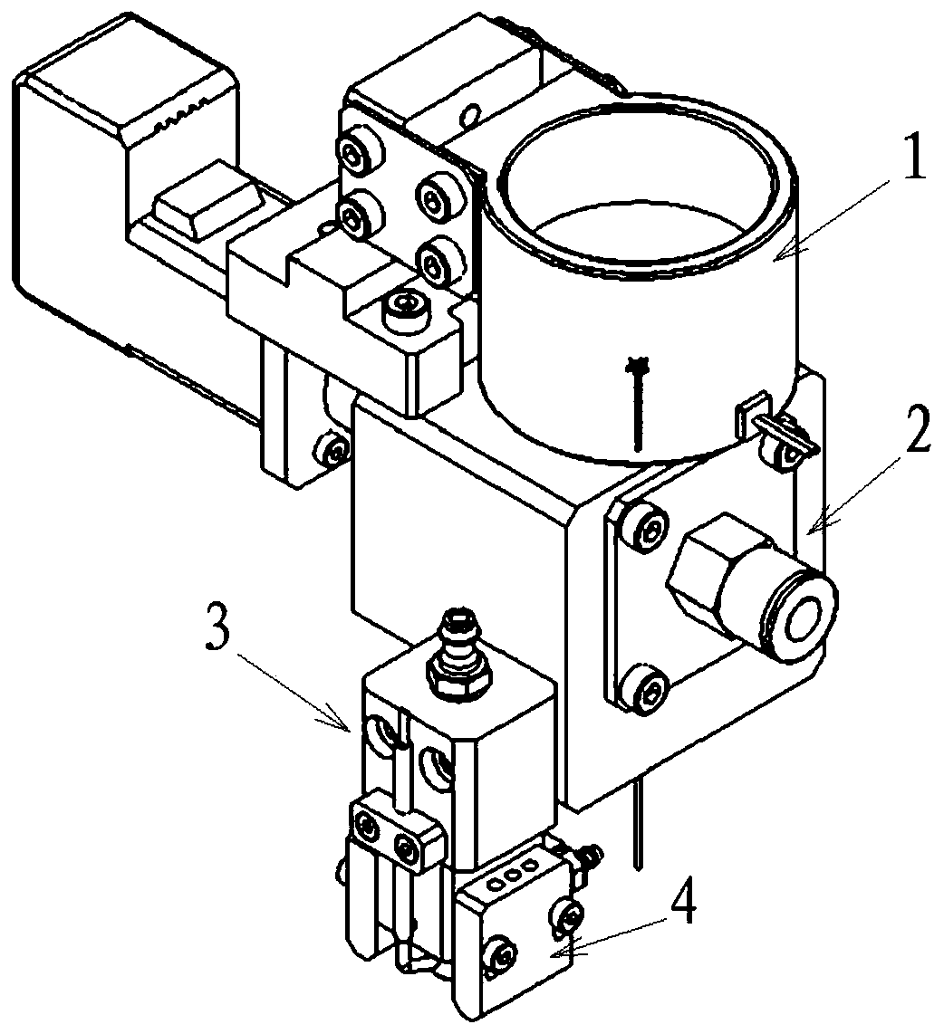 Discharging unit, welding device and welding method including the discharging unit