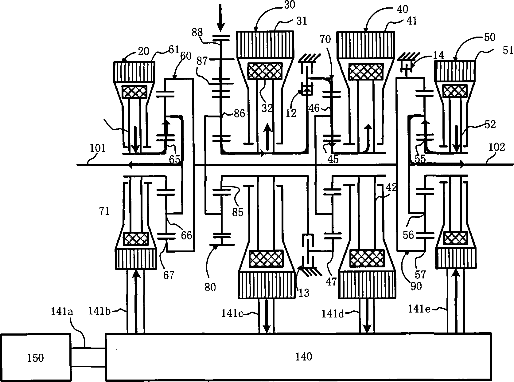 Independent steering type electromechanical composite transmission device for crawler