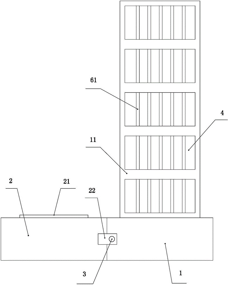 Loose leaves curing stacking and accumulating device and loose leaves curing process