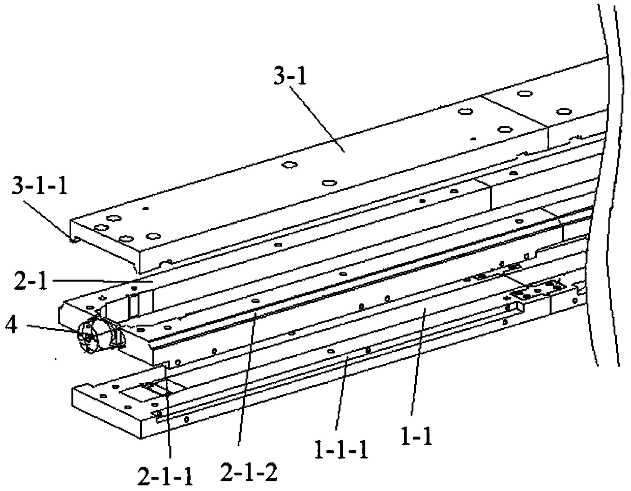 Manufacturing die and forming method of large-length-diameter-ratio carbon fiber composite pipe