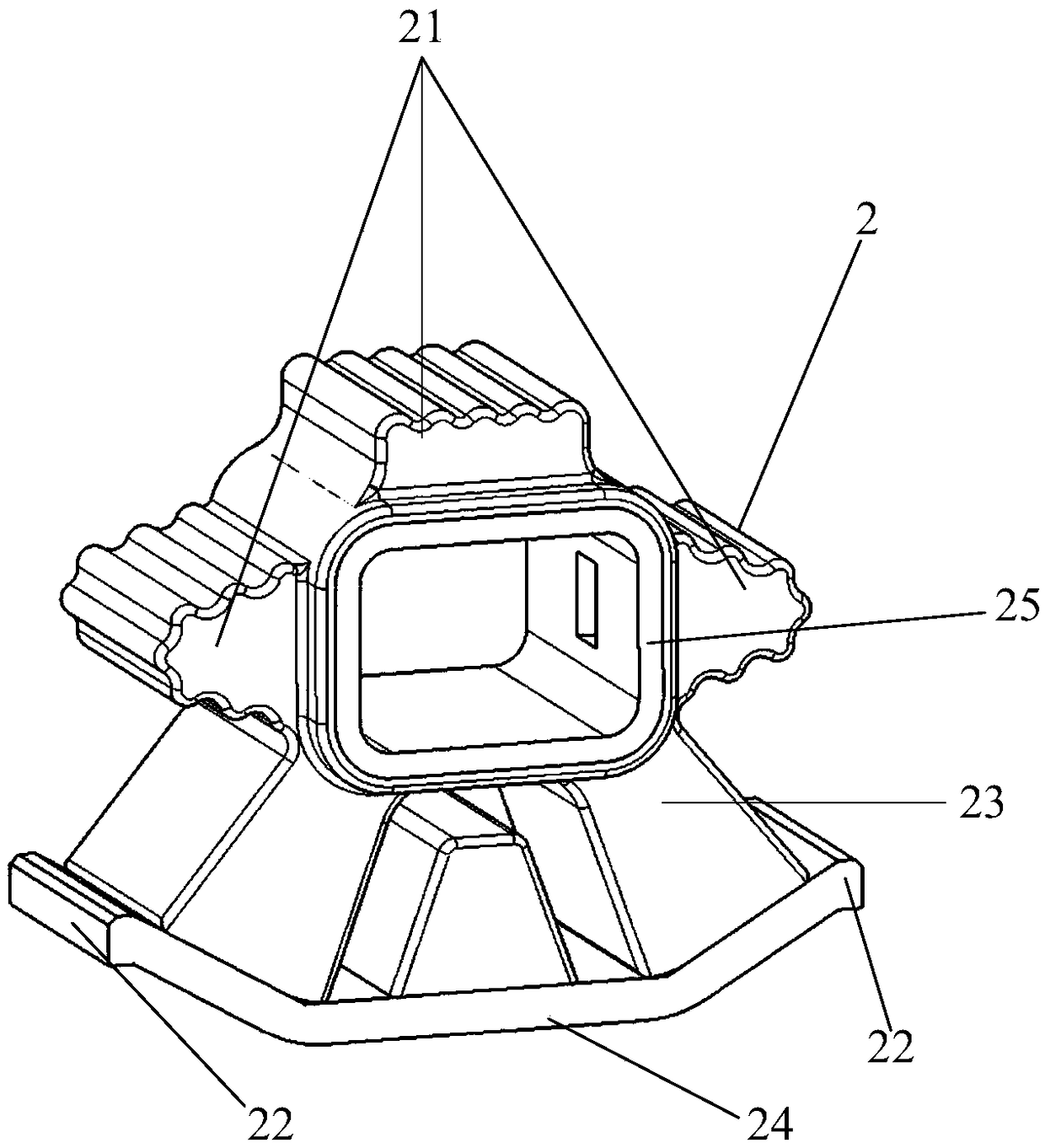 Electric vehicle suspension structure and electric vehicle