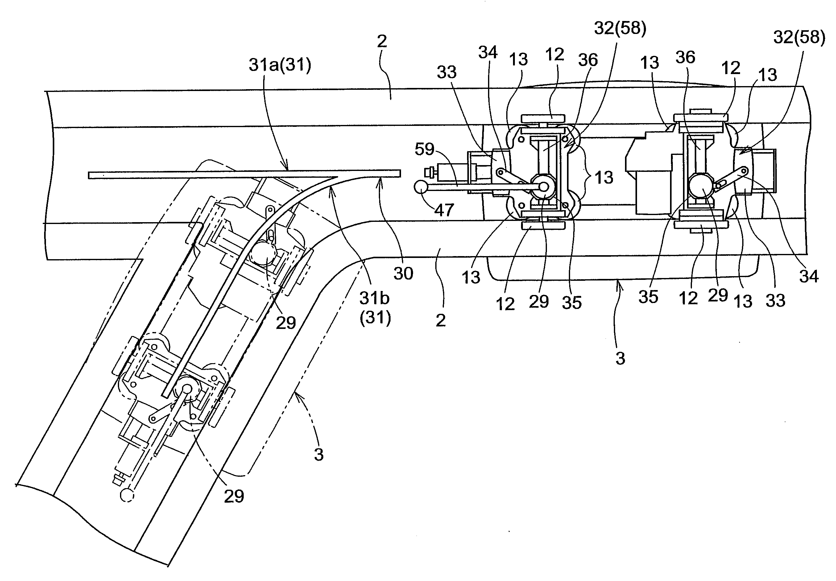 Switching Facility for Crossed Paths