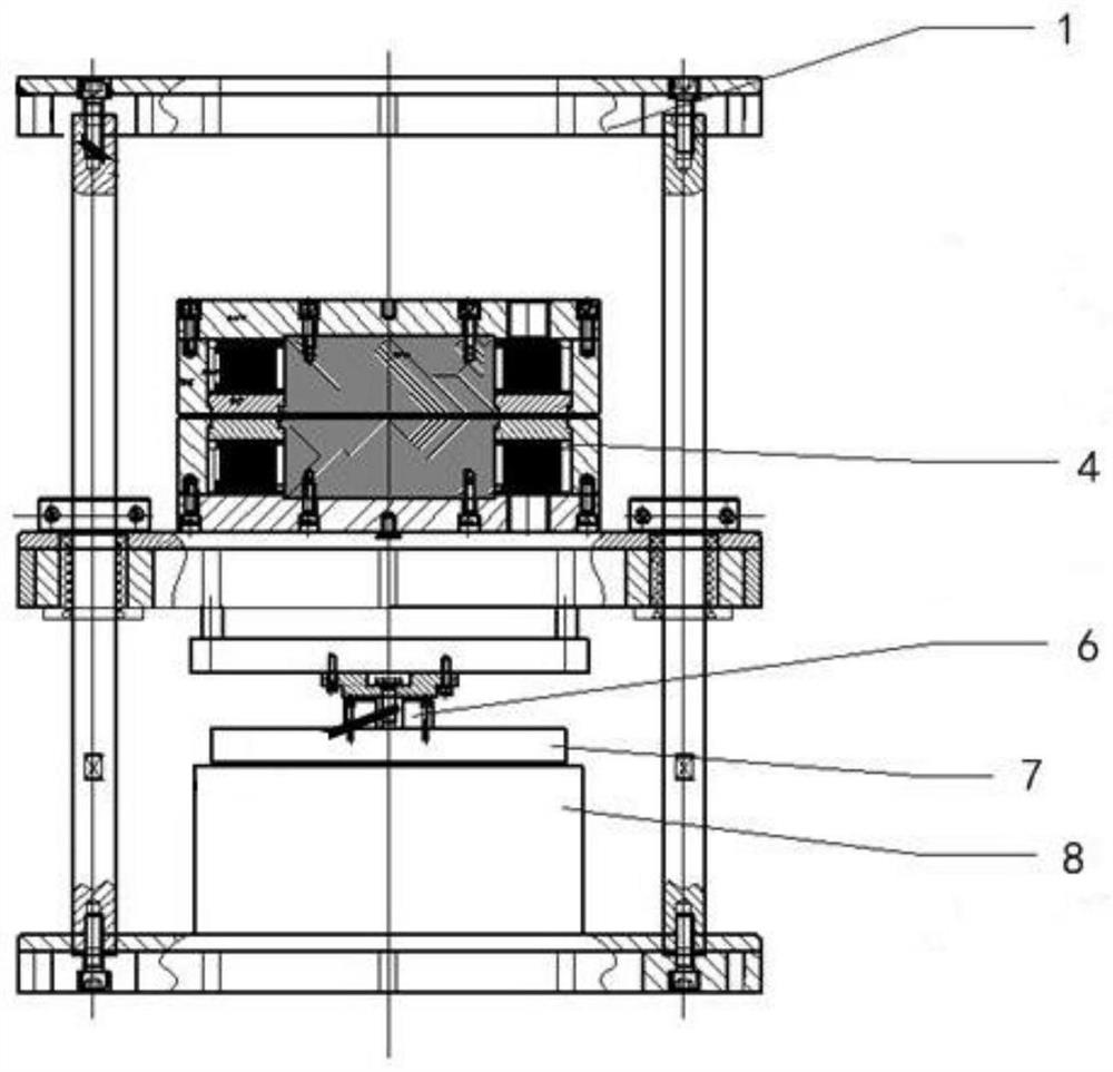 Magnetic force loading device and loading method