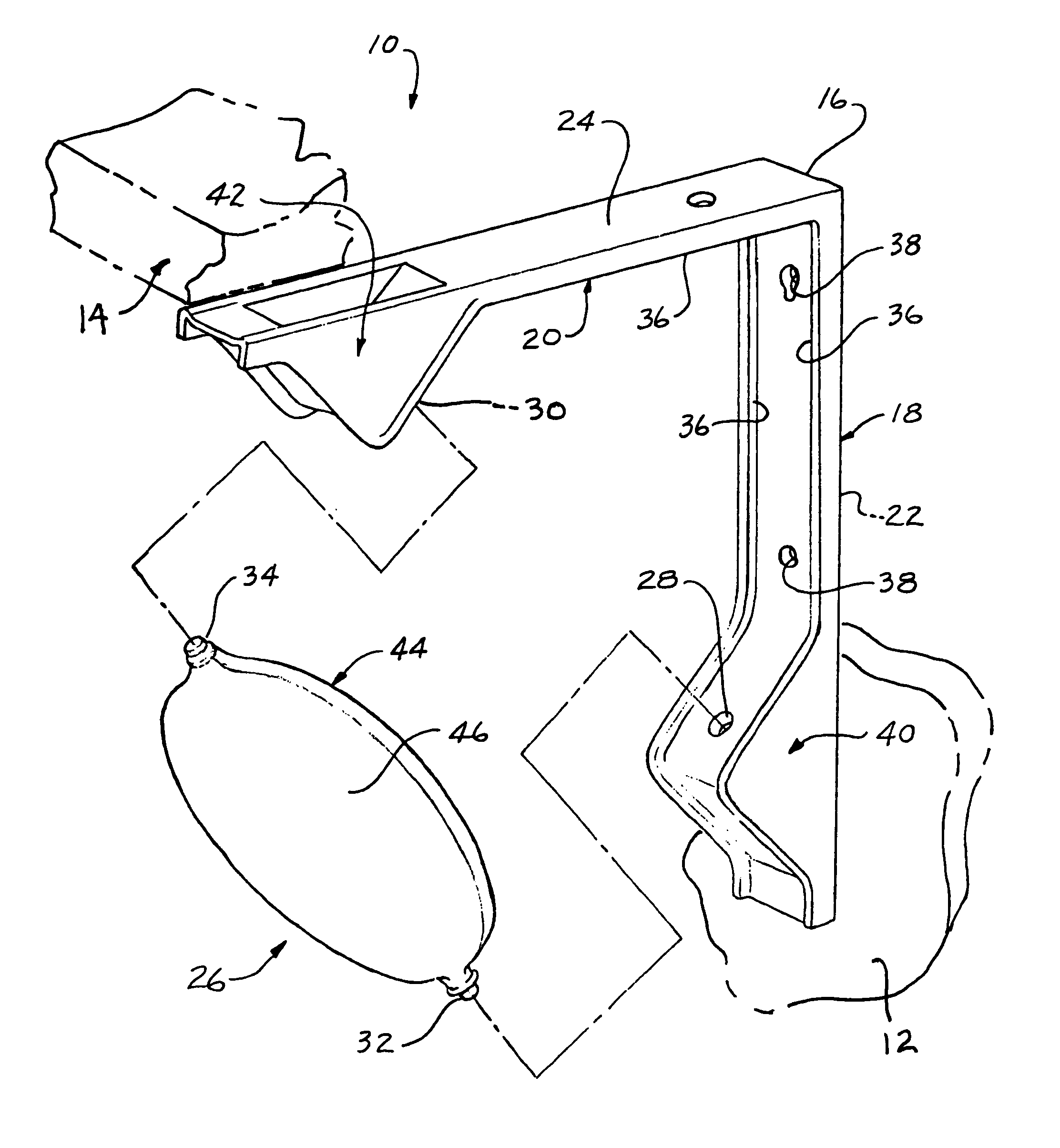 Bracket with interchangeable ornamental cross brace