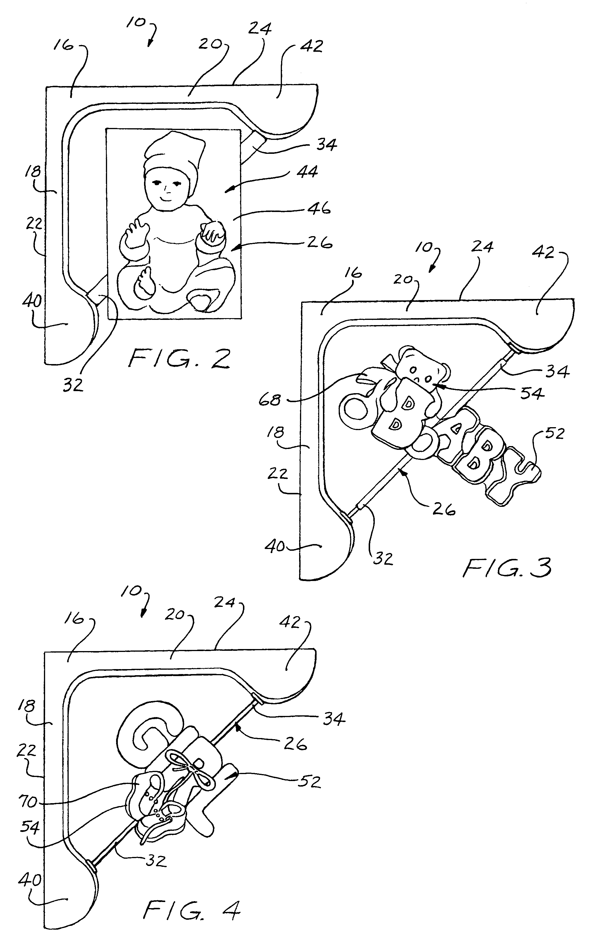 Bracket with interchangeable ornamental cross brace