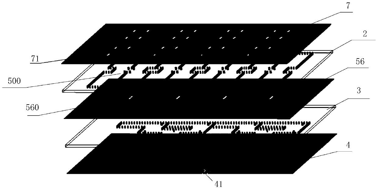 Single-input port SIW feeding structure and antenna array