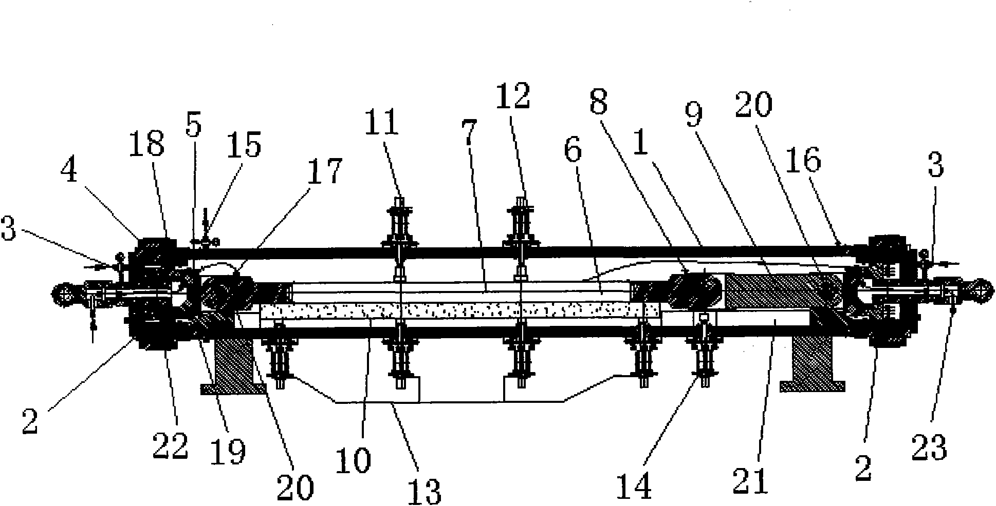 Fatigue experiment device for deepwater stand pipe