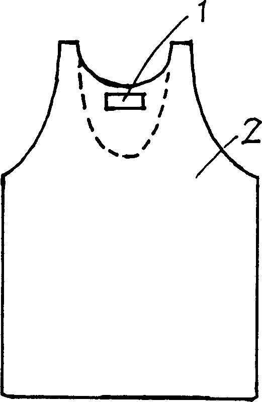 Garment with trade mark