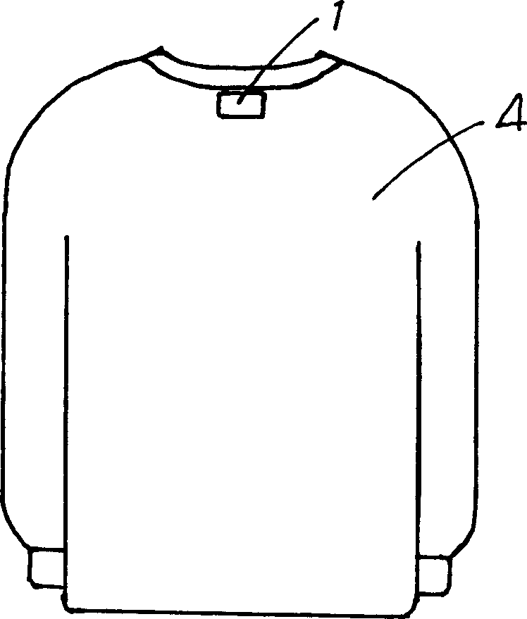 Garment with trade mark