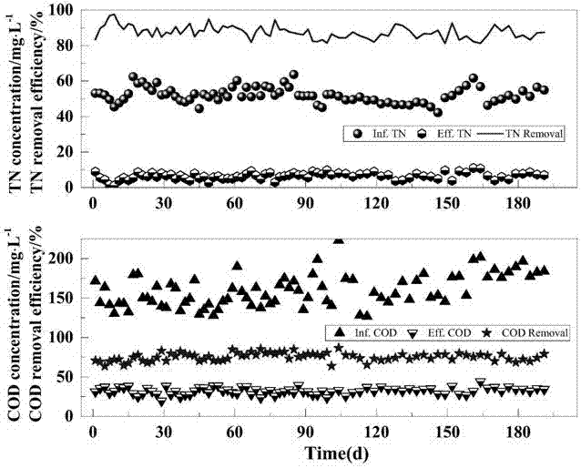 Integrated anaerobic ammonia oxidation reinforced endogenous denitrification SBBR advanced nitrogen removal method