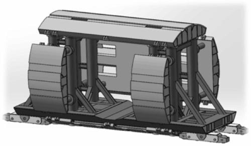 A mobile prestressed support system and method of use thereof