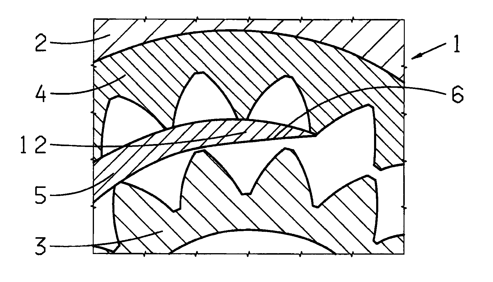 Internal gear pump with optimized noise behaviour