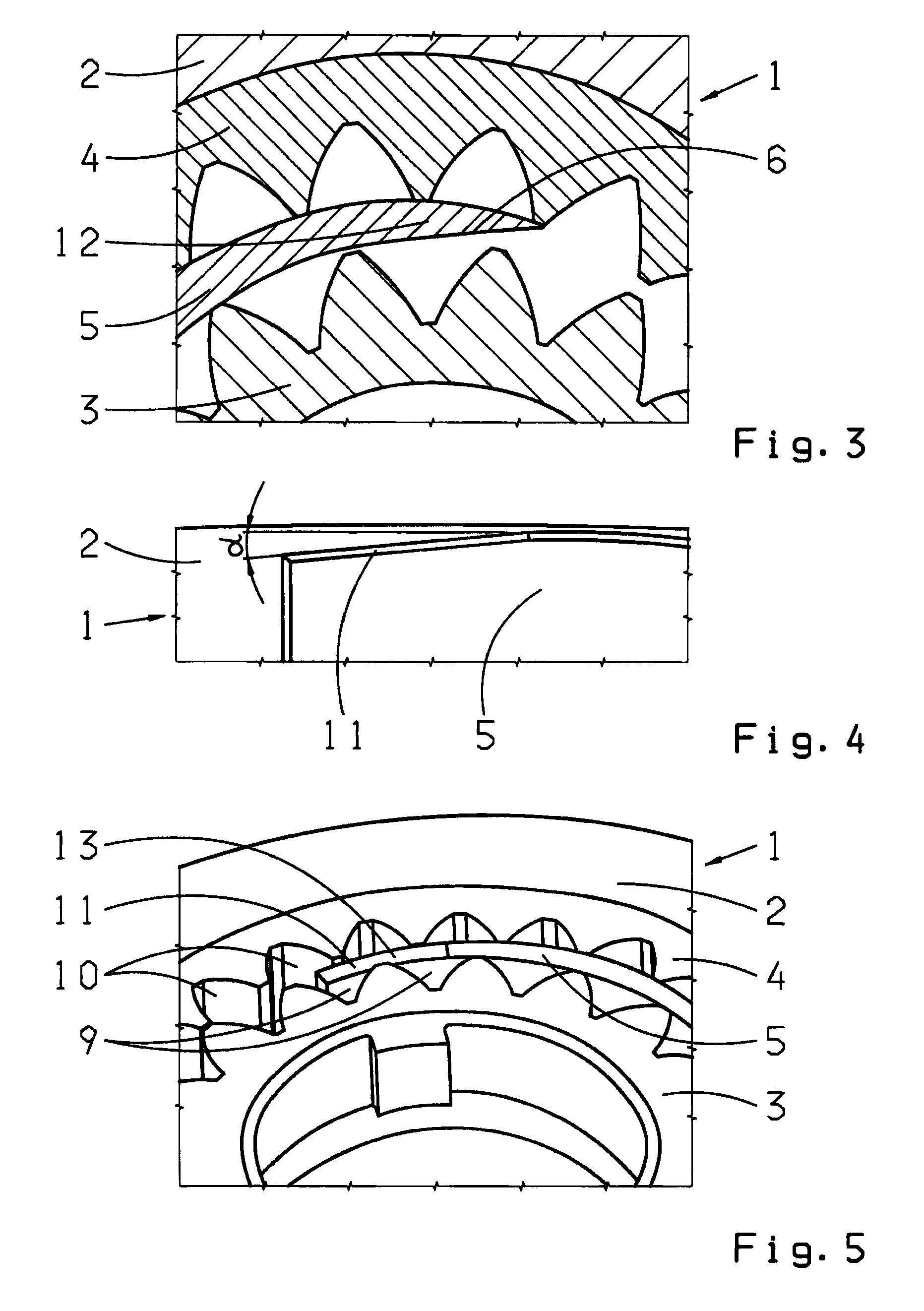 Internal gear pump with optimized noise behaviour