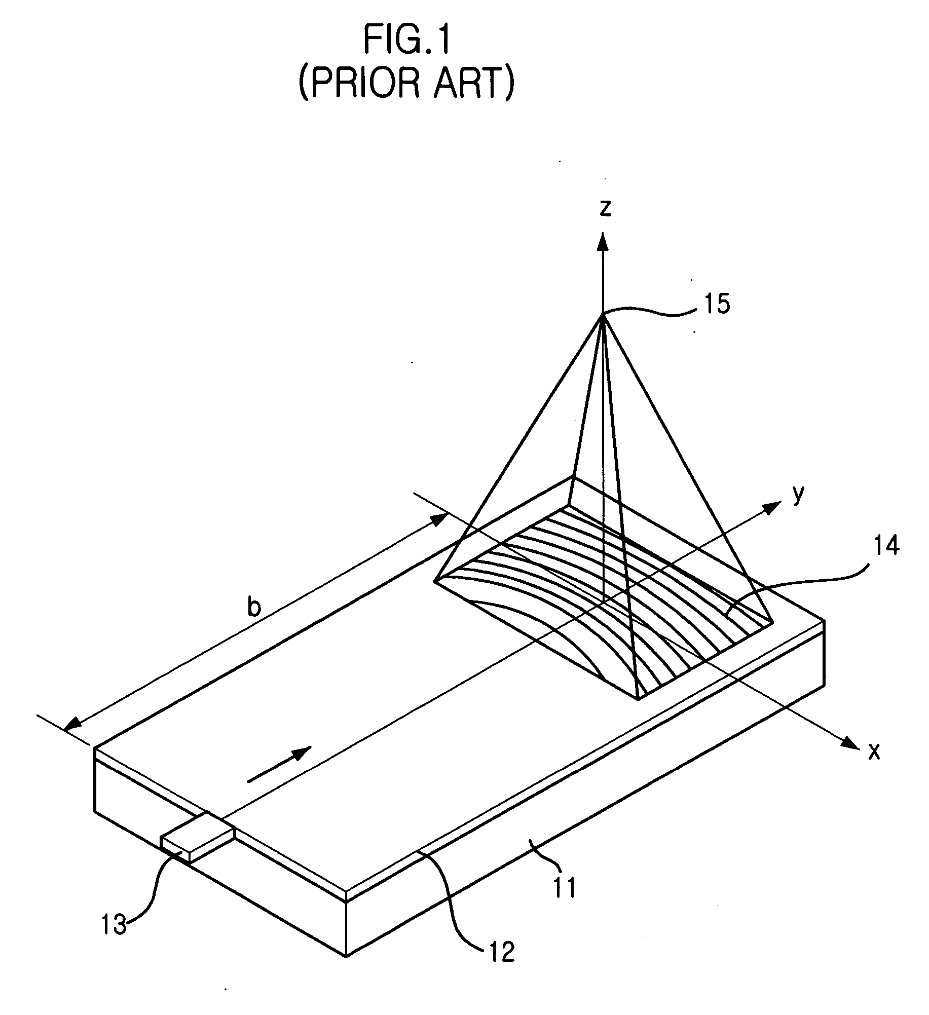 Highly efficient focusing waveguide grating coupler using leaky mode