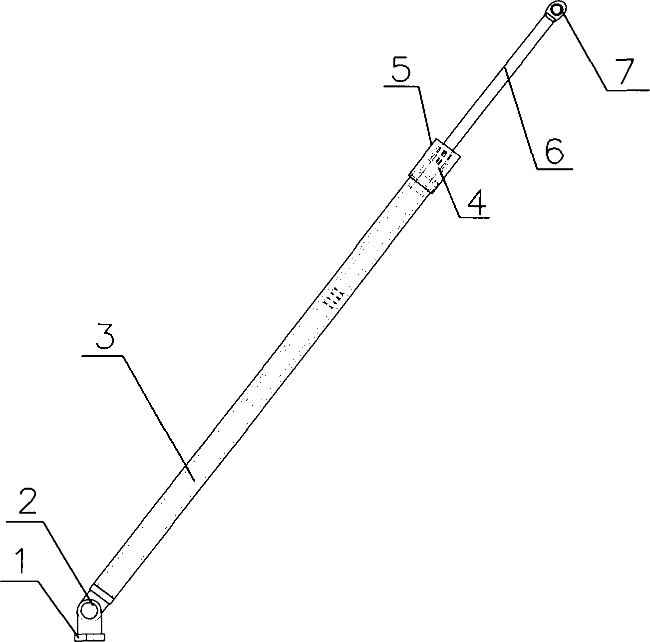 Hand-locking type support rod of tip-up door