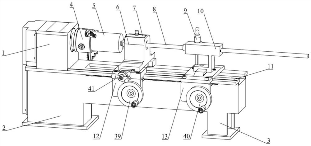 Long-axis deep hole drilling device and method for removing chips through circulating water