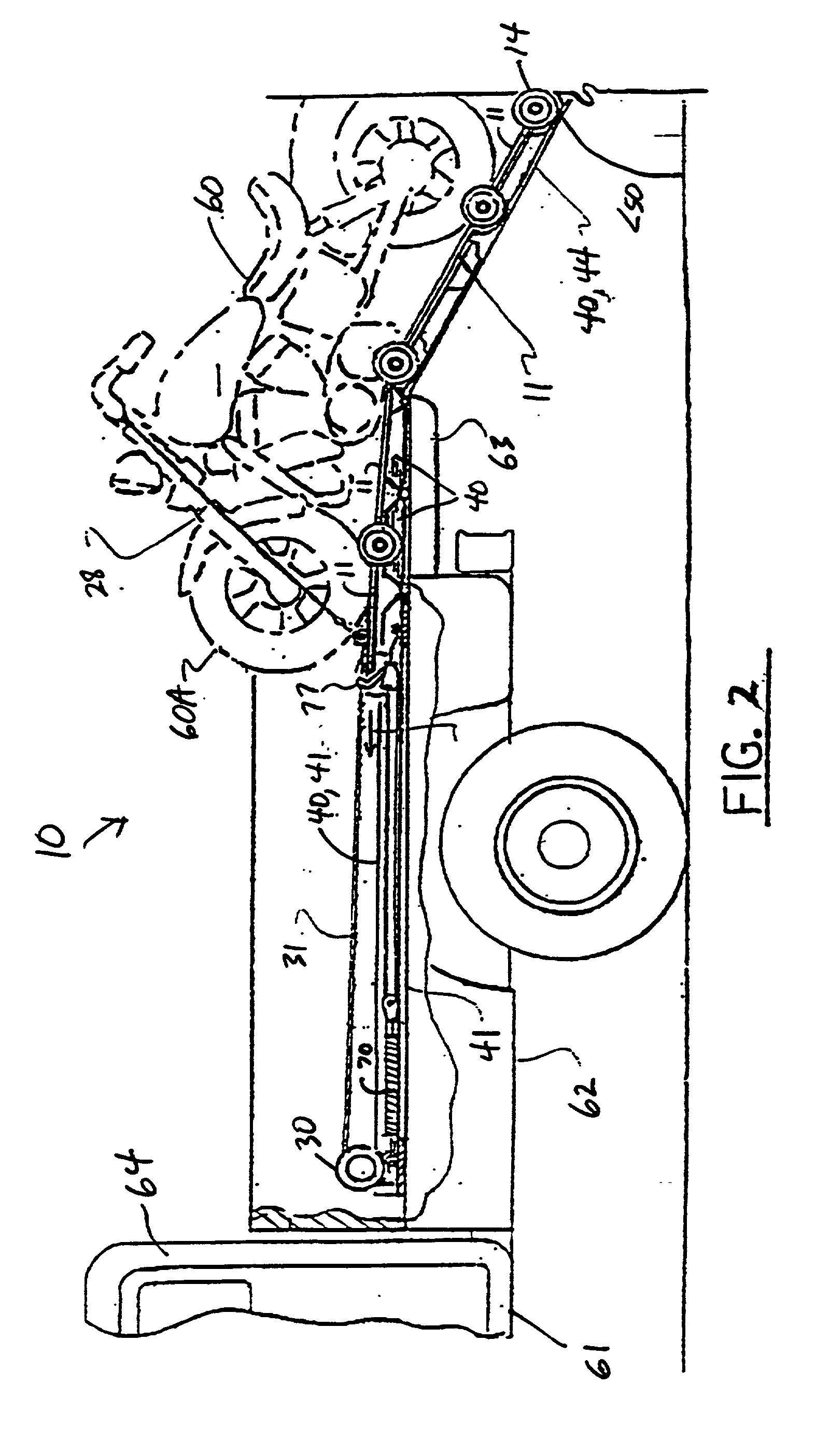 Apparatus for loading and unloading a vehicle bed