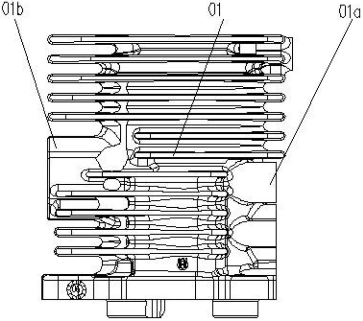 Machine tool for simultaneously machining threaded holes on air inlet side and air outlet side of cylinder