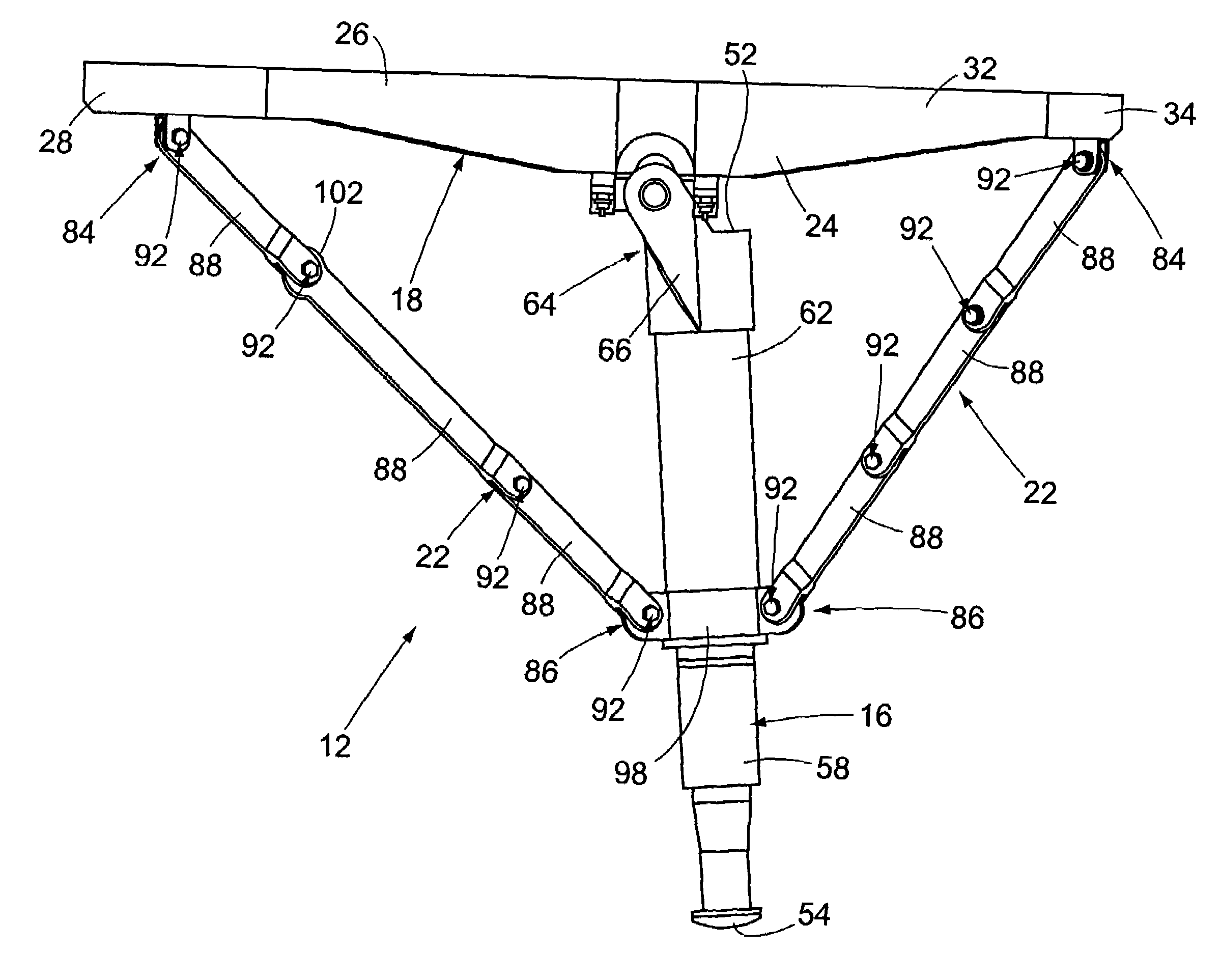 Landing assist apparatus with offset landing probe