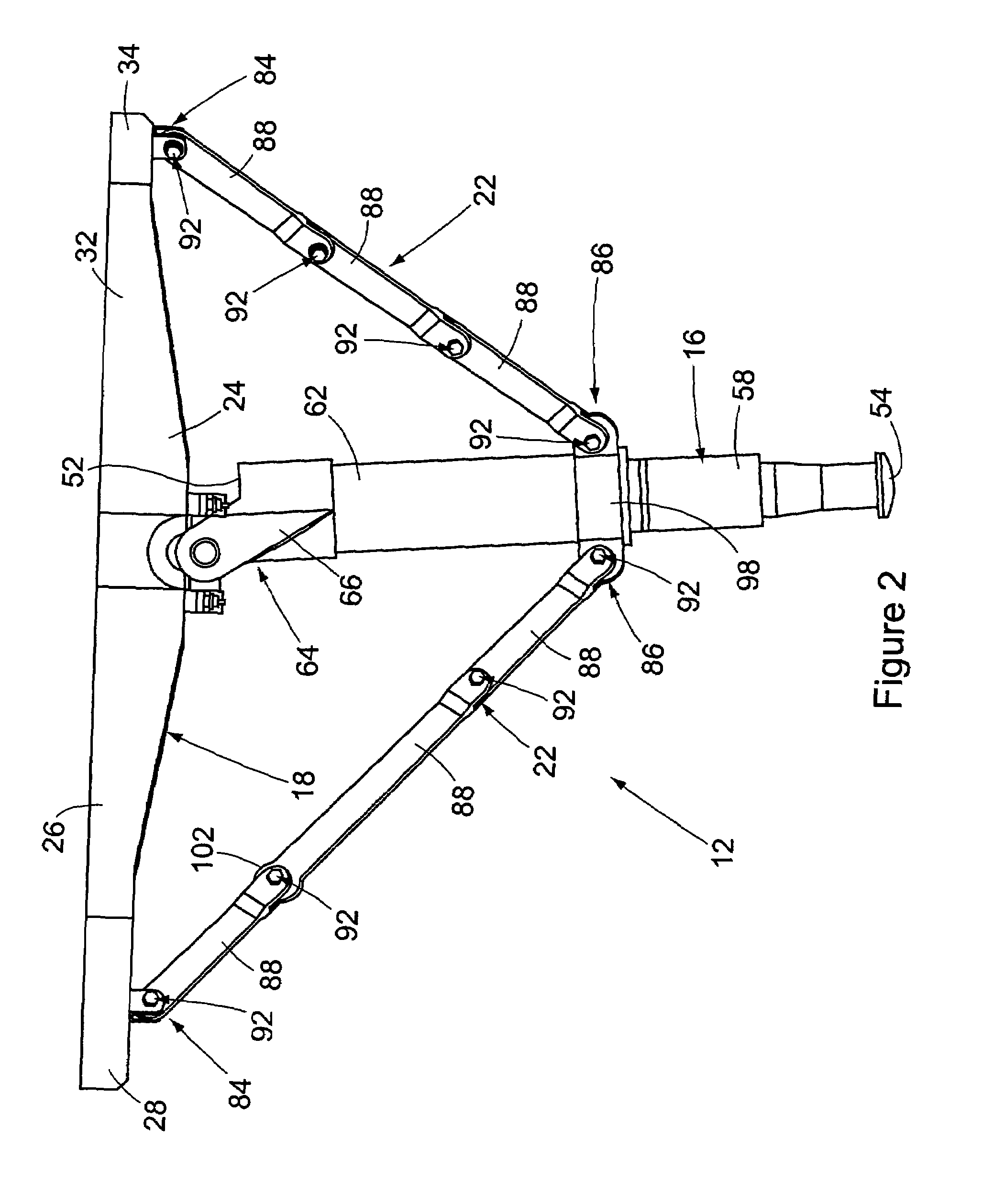 Landing assist apparatus with offset landing probe