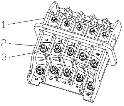 Wiring terminal with heat dissipation cavity