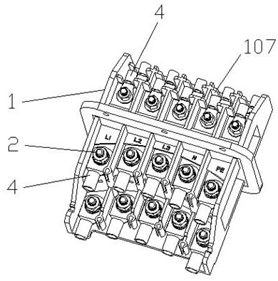 Wiring terminal with heat dissipation cavity