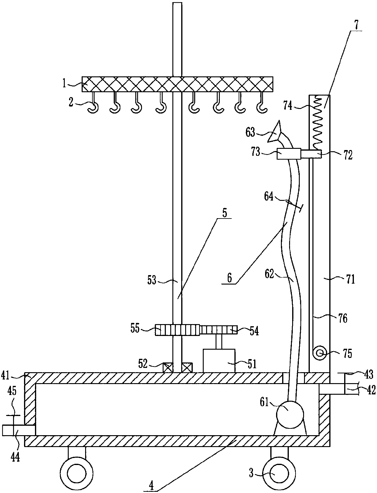 Fishing net cleaning device for aquaculture