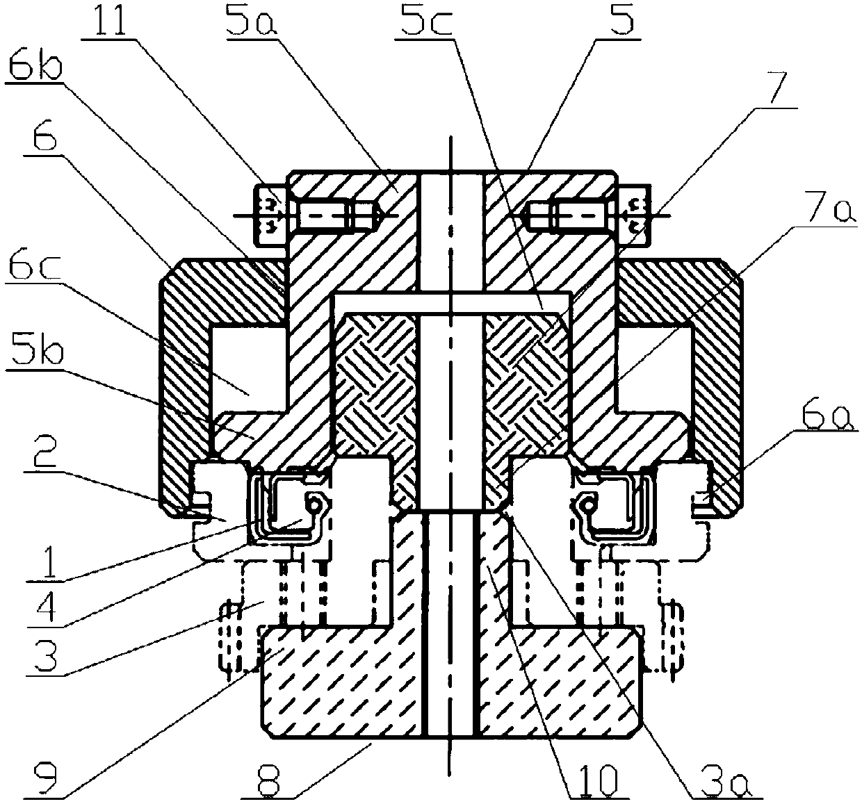 Oil seal pressing-in mechanism with guide function