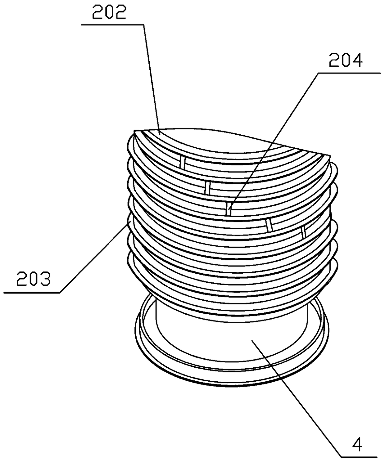 Column-hanging type multifunctional heat conducting fort