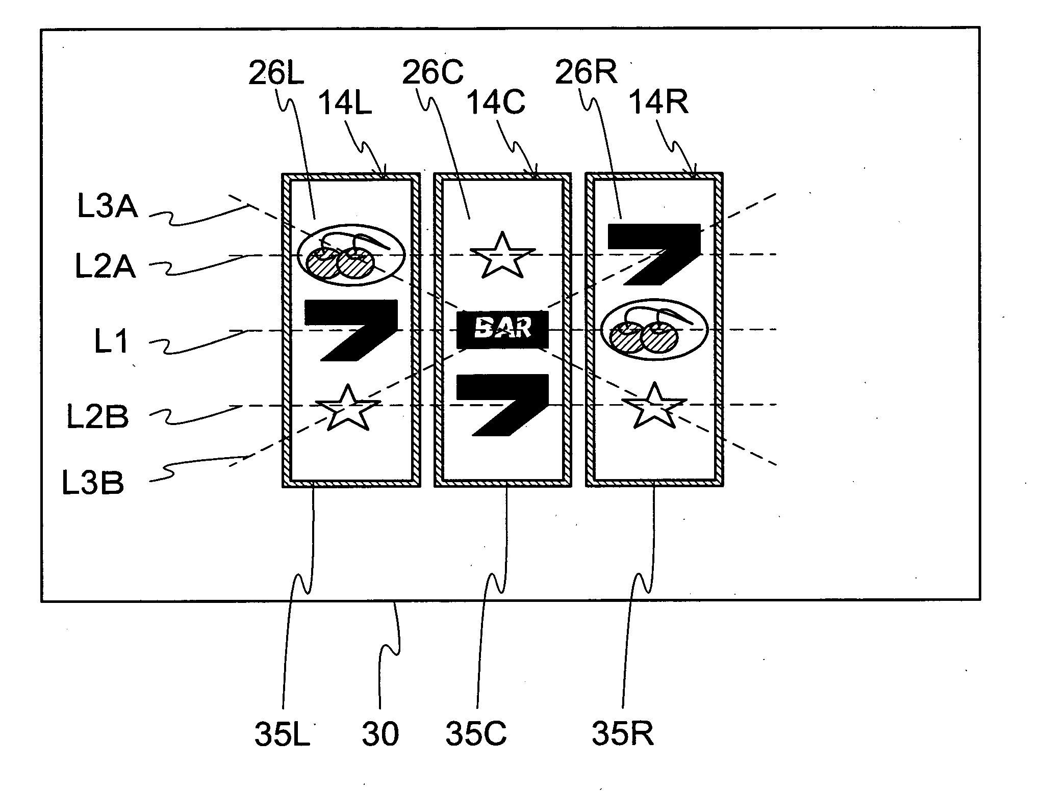 Gaming machine and display device therefor