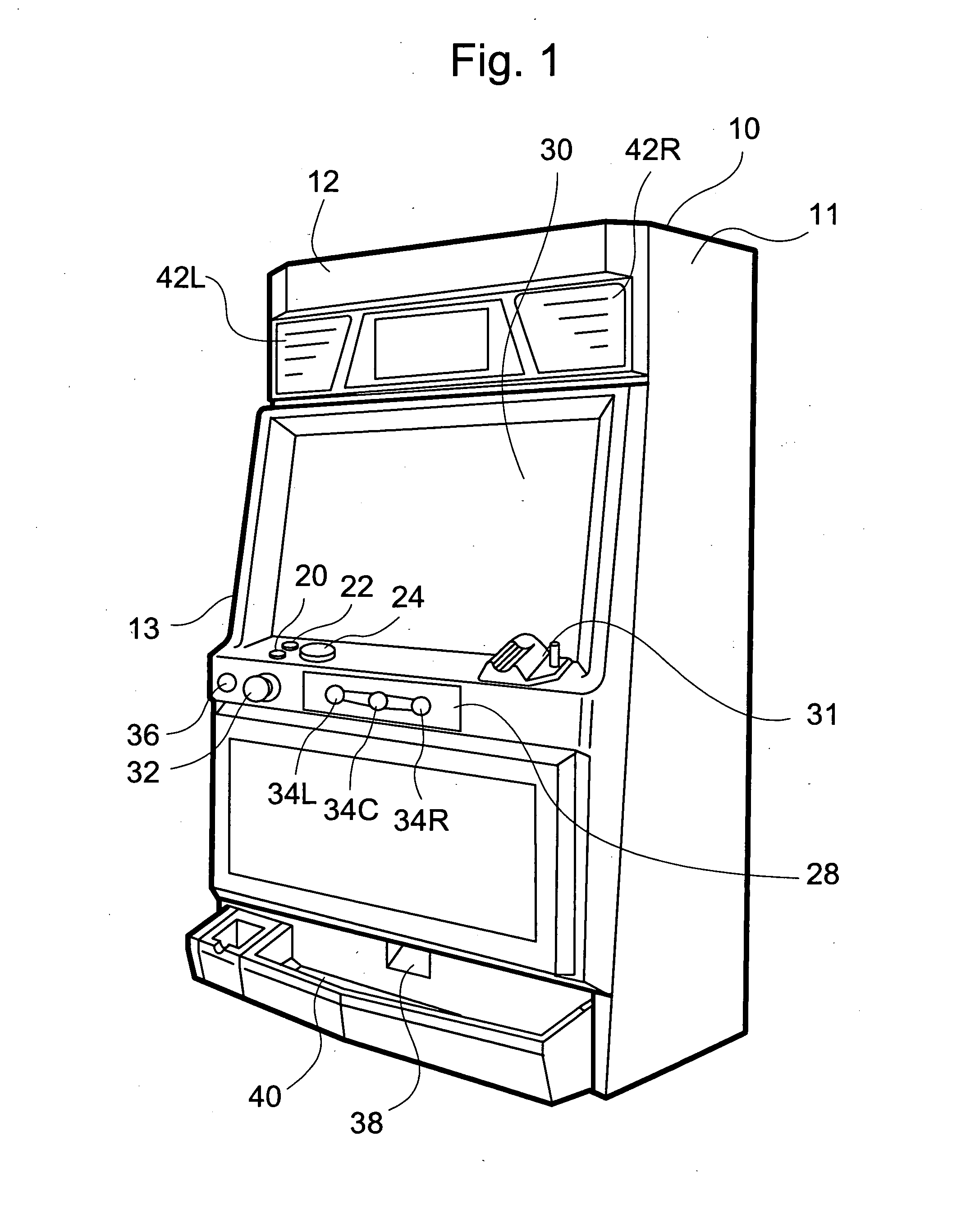 Gaming machine and display device therefor