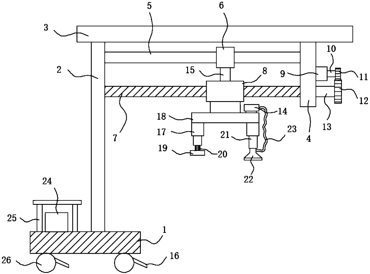 Auxiliary brick paving device used for building construction