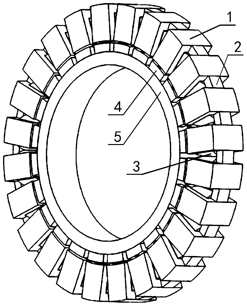 Concentrated winding transverse flux permanent magnet synchronous motor