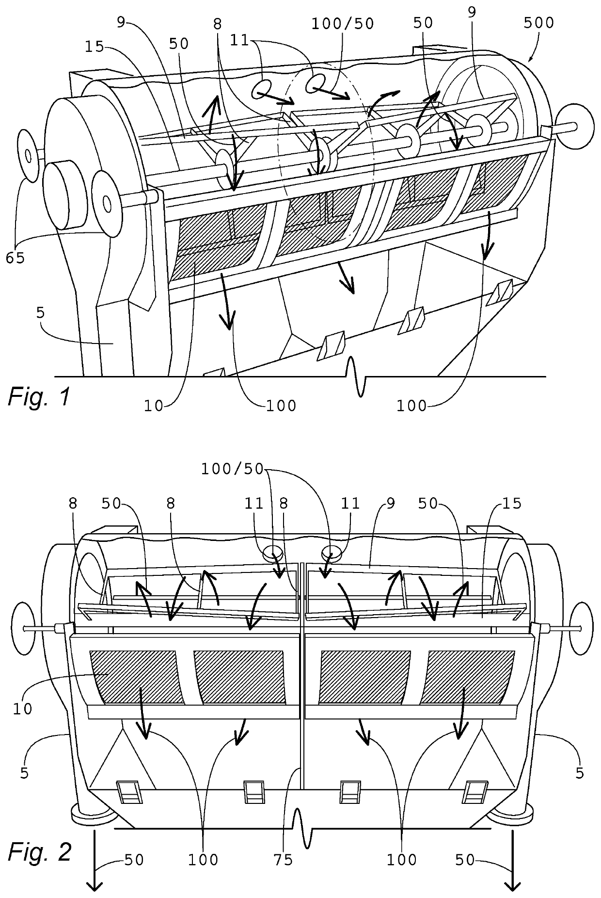 Method for separating fine fractures and coarse fractures using a vacuum