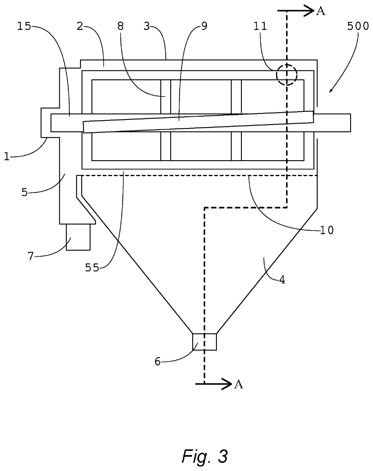 Method for separating fine fractures and coarse fractures using a vacuum