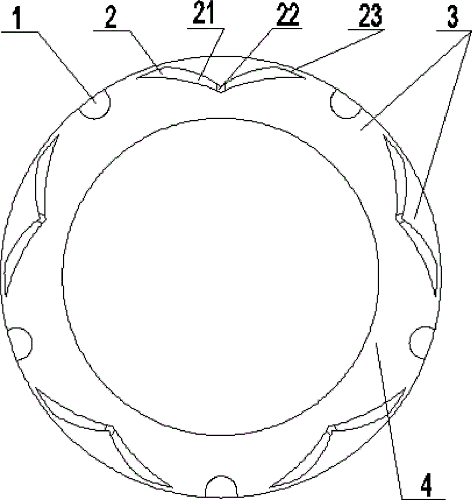 Profiled groove end surface non-contact mechanical seal with backflow function