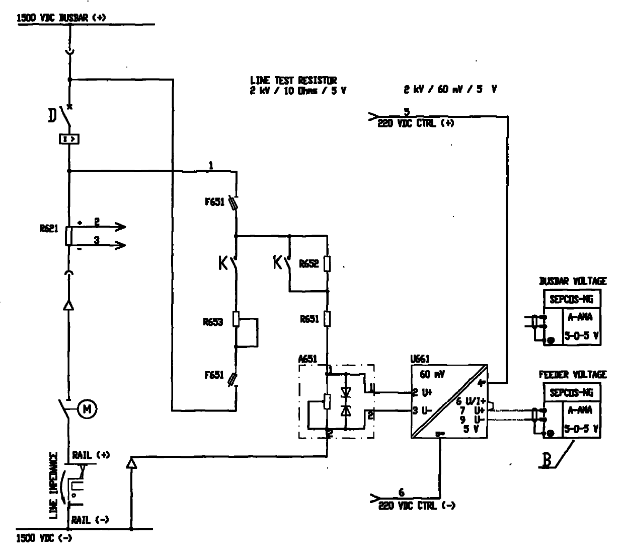 Line test device and test method of direct-current traction power supply switch cabinet