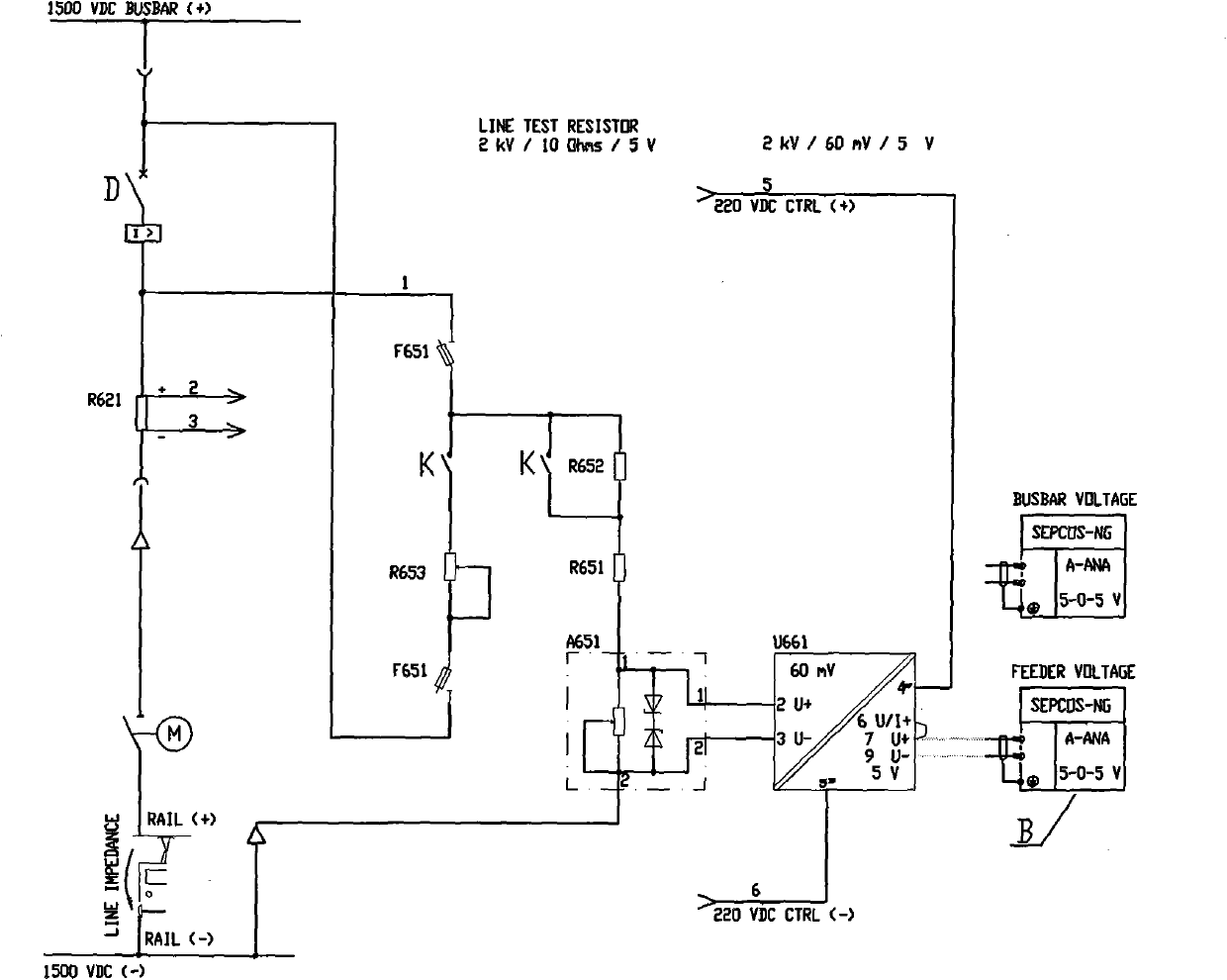 Line test device and test method of direct-current traction power supply switch cabinet