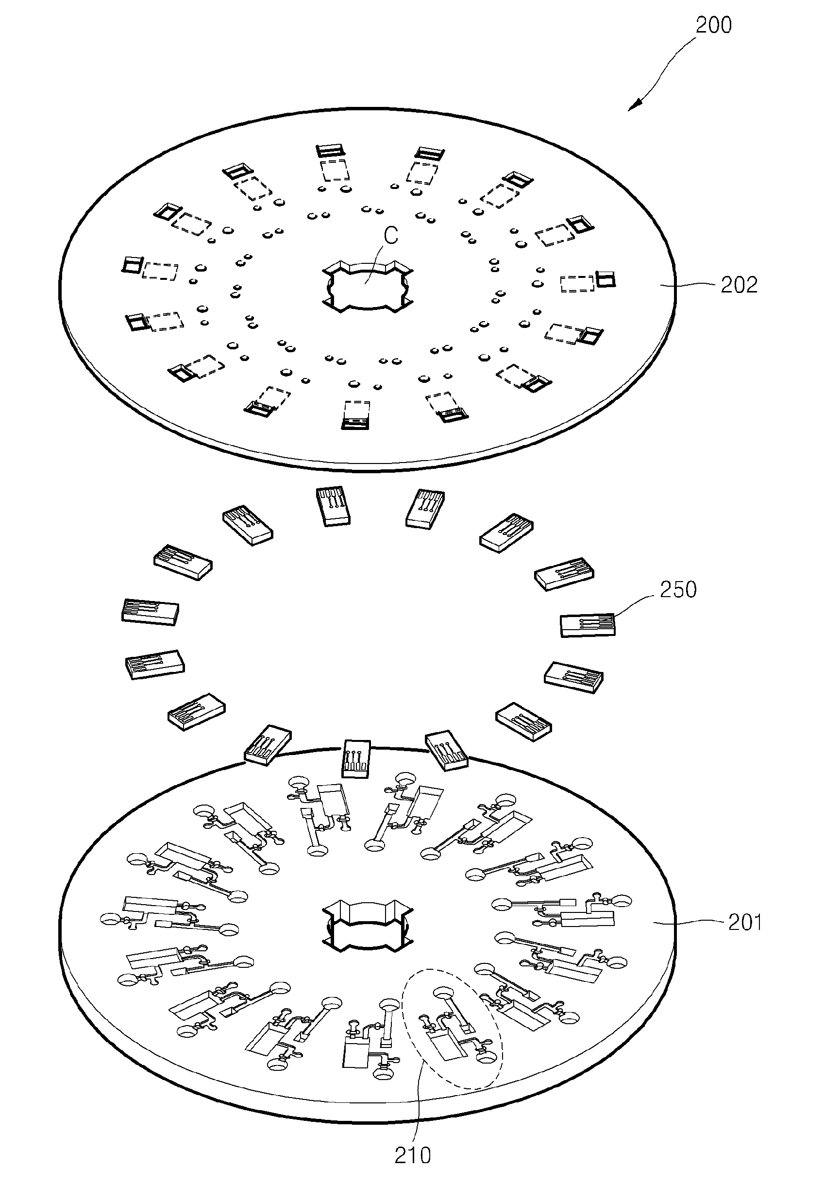 Disc-shaped microfluidic device capable of detecting electrolytes included in specimen by using electrochemical method